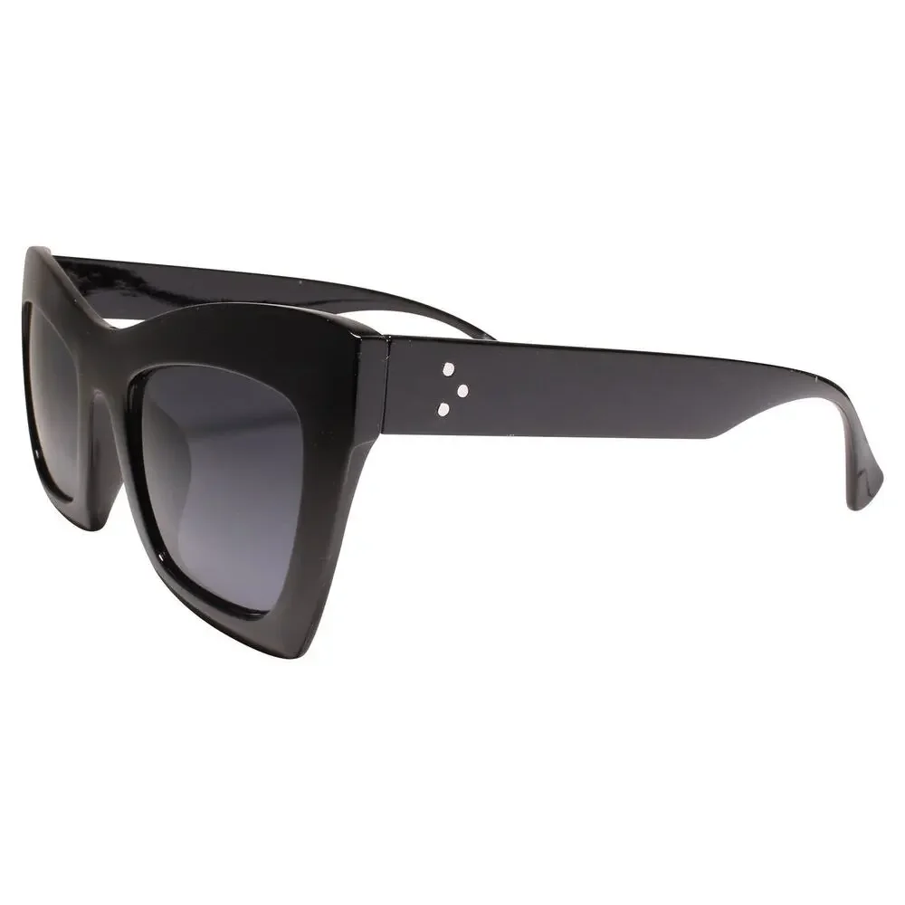 Vintage Bold Oversized Cat Eye Black Sunglasses